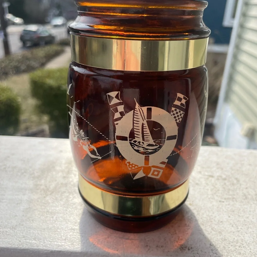Thousand Island New York  Glass Mug with Wooden Handle
